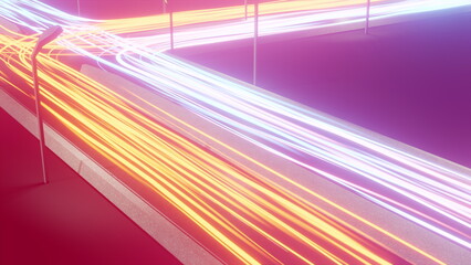 Poster - Street speed light. Computer generated 3d render