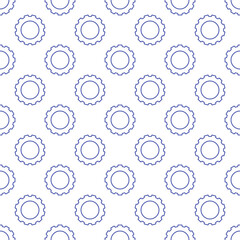 Poster - Cog Wheel vector concept line simple seamless pattern
