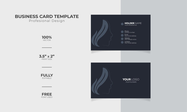 Modern and corporate simple business card design Modern presentation card with company logo Vector business card template Visiting card for business and personal use Vector illustration design