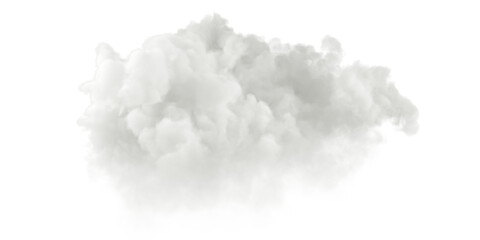 Wall Mural - White clouds stratosphere isolated on transparent backgrounds 3d render png