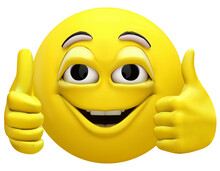 Funny Yellow Smiley Face With Thumbs Up