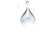 Transparent Water Droplet: Isolated on Background Generative Ai