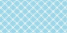 Pastel Cobalt Blue And White Seamless Diagonal Textile Cloth Plaid Pattern Contemporary Light Turquoise Linen Textured Diamond Background. Baby Boy Trendy Striped Checks Textile Or Nursery Wallpaper