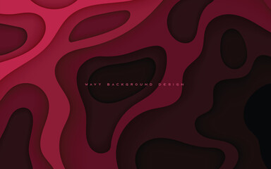 Wall Mural - abstract red dimension background with holes ilustration