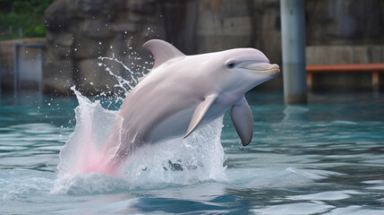 Poster - dolphin jumping out of water