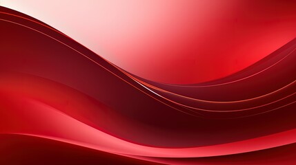 Wall Mural - Red color waves business modern background design, generated by AI