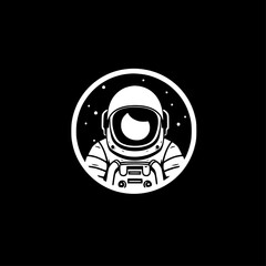 Astronaut - Minimalist and Flat Logo - Vector illustration