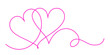 pink heart line art