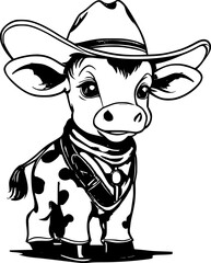 Poster - funny cartoon cow