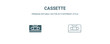 © Abstract - cassette icon. Filled line cassette icon from summer collection. Outline vector isolated on white background. Editable cassette symbol