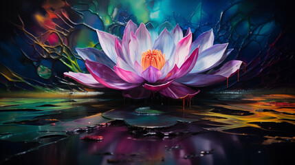 Poster - pink water lilies