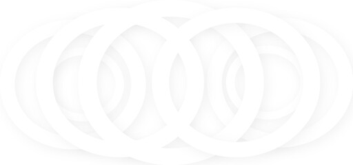 Poster - abstract geometric background with white geometric circles. modern minimal and clean white backgroun