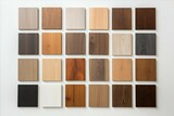 Fototapeta Do przedpokoju - Wooden Palette: A Mosaic of Timber Tones, Generative AI