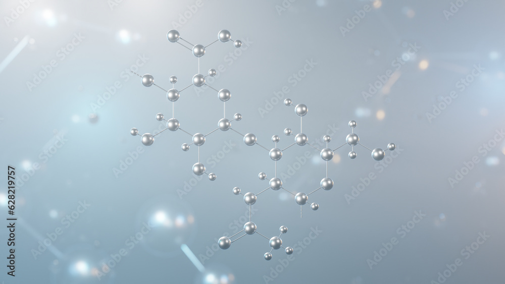 hyaluronic acid molecular structure, 3d model molecule, hyaluronan ...