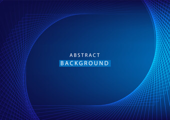Aufkleber - Modern blue background template. Abstract line high tech frame. Concept technology, futuristic, Ai, business, online, big data, network, financial, presentation, banner, ad
