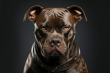 Portrait of a pit bull dog. Generative Ai