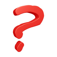 Poster - 3D red question mark or icon design