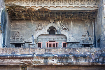  Exterior of Cave 10 - Vishvakarma cave - Ellora Caves, Maharashtra, India, Asia