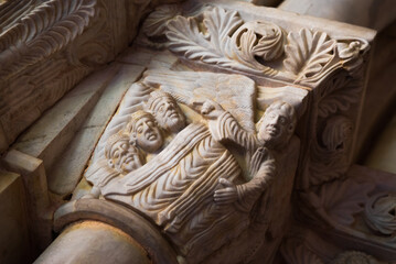 Wall Mural - Cloister of Poblet monastery in Spain