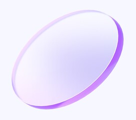 Aufkleber - glass round shape with colorful gradient. 3d rendering illustration for graphic design, presentation or background