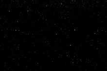 Field Of Stars In The Space Night. Surrounded By The Empty Dark Center. Background  Of  Universe, The Sky Is Cloudless At Black Backdrop.
