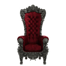 3d Rendering Throne Red Chair Fantasy Isolated