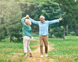 © Lumos sp - woman man mature couple happy together active bonding park outdoor middle aged talking leisure park fun smiling love old middle mid aged nature wife walking