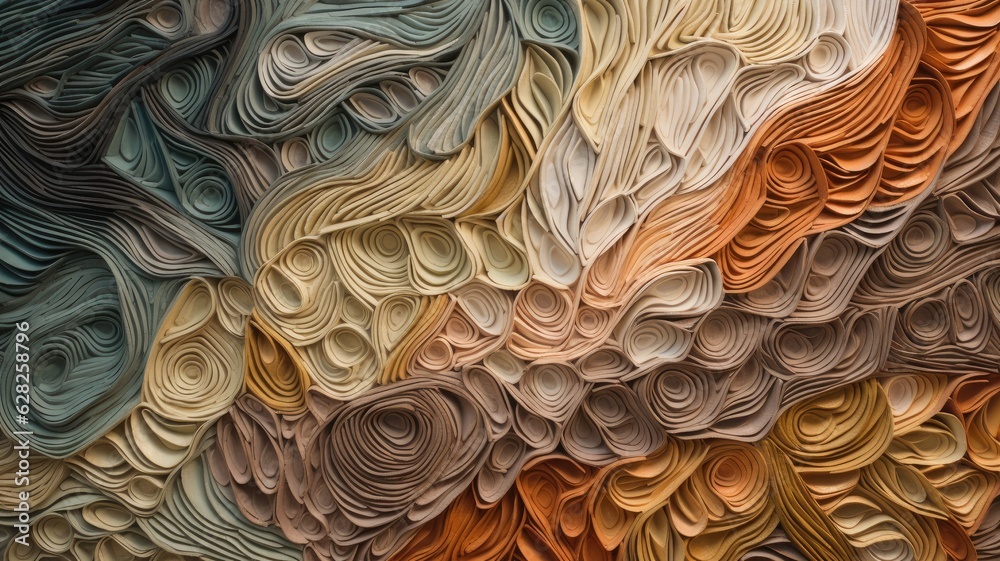 Textured and layered abstract patterns, adding depth and dimension to ...