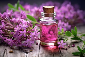 Fototapete - valerian aromatic oil.
