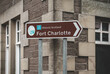Historic Scotland Fort Charlotte Sign, Shetland island