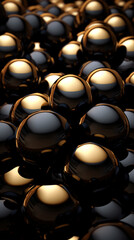 Poster - Black Eggs in Large Pile Lined with Golden Ones