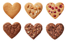 Heart-shaped Cookies Isolated On Transparent Background