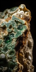  Close-up photo of jade, macro. Generative AI