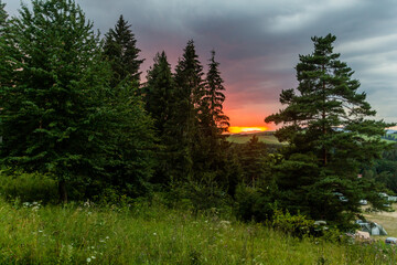 Wall Mural - Sunset in Nizke Tatry mountains, Slovakia