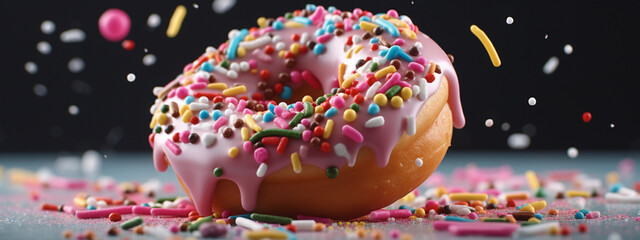 Poster - Donut with Sprinkles - Cinematic Shot