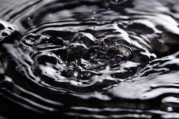 Canvas Print - Close up of water splashing as background