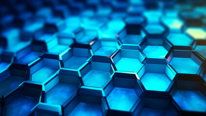 Poster - Hexagonal Digital Background