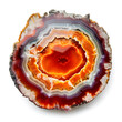 a slab of red and orange agate stone; a generative AI illustration
