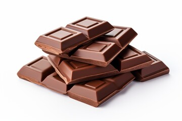 Appetizing chocolate made from natural cocoa and milk. Background with selective focus and copy space