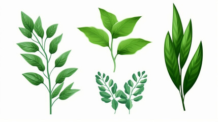 Sticker - Pack of Green Leaves