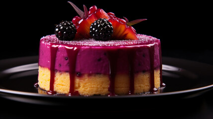 Wall Mural - Pineapple Mousse Cake Recipe in Light Recipe Style