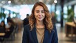 © pham - A woman standing in an office with a smile on her face, created with Generative Ai Technology