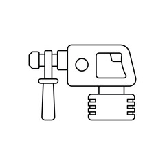 Rotary Hammer icon design. isolated on white background. vector illustration