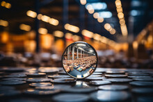 Magnifying Glass Focused On The Inventory In A Warehouse, Emphasizing The Importance Of Careful Inspection And Organization In Maintaining Accurate Stock Levels And Efficient Logistics Management