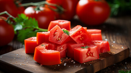 Poster - red bell pepper and tomatoes