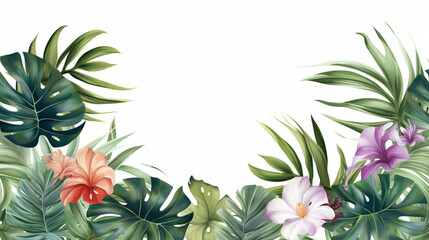 Wall Mural - spring flowers frame