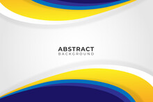 Abstract Blue And Yellow Wave Presentation Background Design