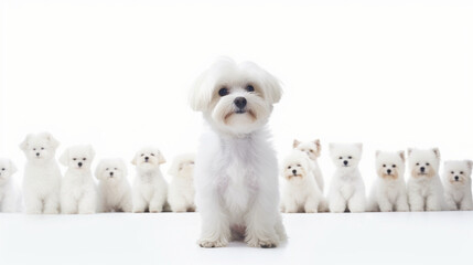 Poster - white poodle puppy