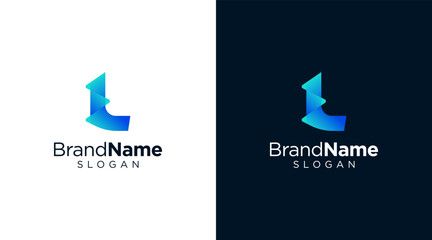 Letter L logo design for various types of businesses and company. colorful, modern, geometric letter L logo	