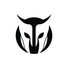 Spartan Logo Design, Vector VIking Guardian Fighter, Simple Greek Warrior Helmet